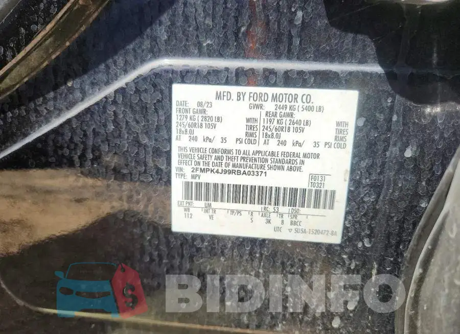 2FMPK4J99RBA03371 Photo# 13