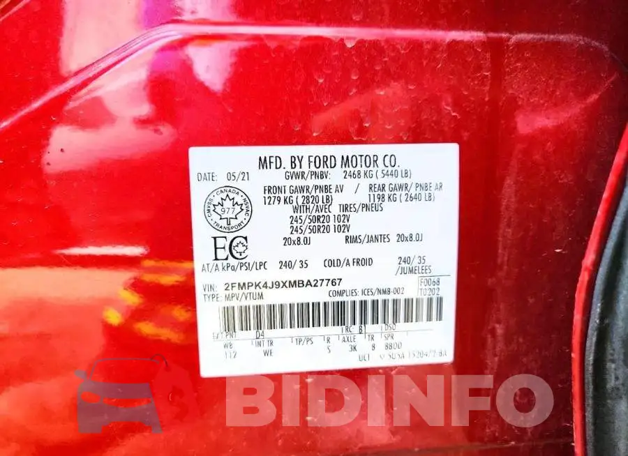 2FMPK4J9XMBA27767 Photo# 13