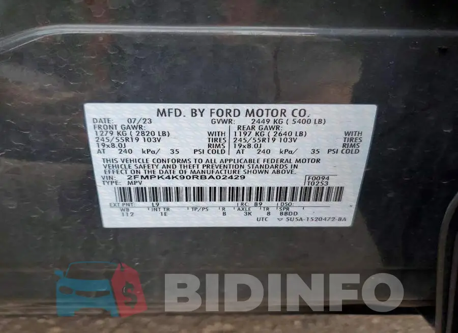 2FMPK4K90RBA02429 Photo# 13