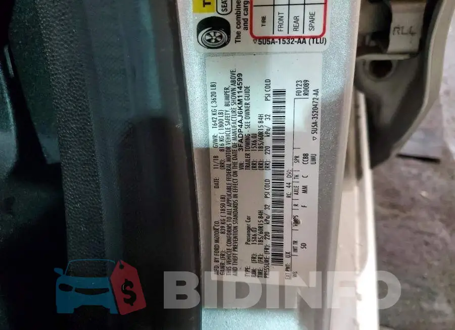 3FADP4AJ6KM114599 Photo# 12