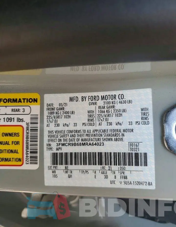 3FMCR9B68MRA64023 Photo# 14