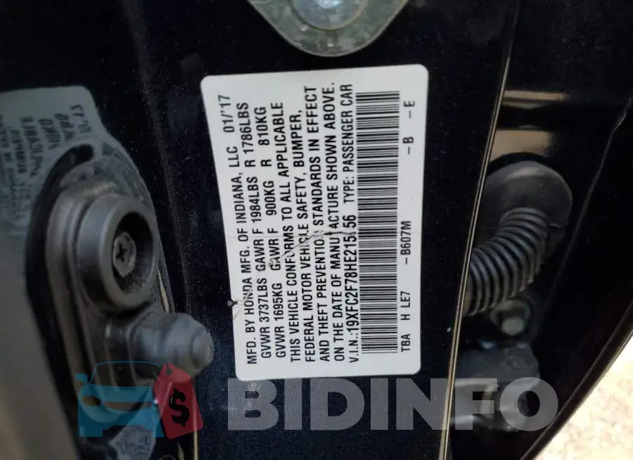 19XFC2F78HE215856 Photo# 12