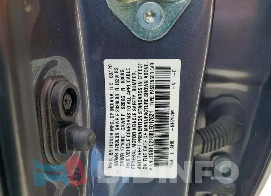 19XFC2F88LE017621 Photo# 12