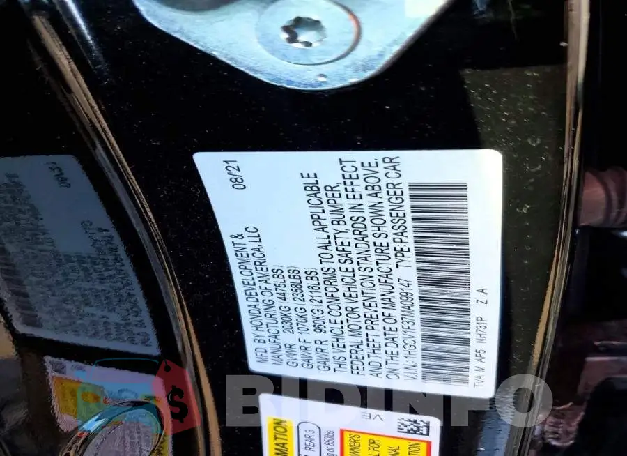1HGCV1F37MA099147 Photo# 12