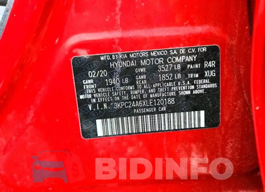 3KPC24A6XLE120188 Photo# 12