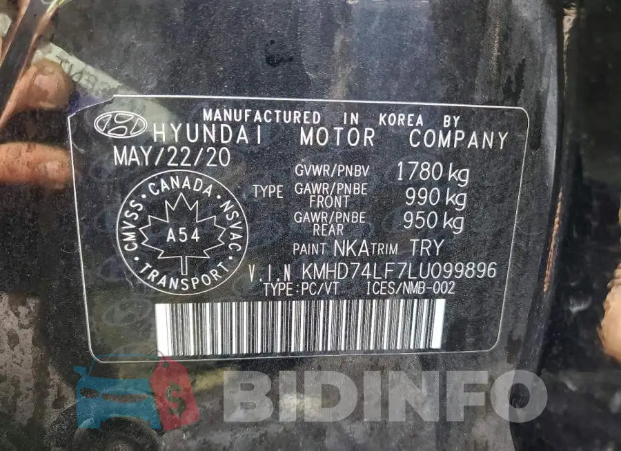 KMHD74LF7LU099896 Photo# 12