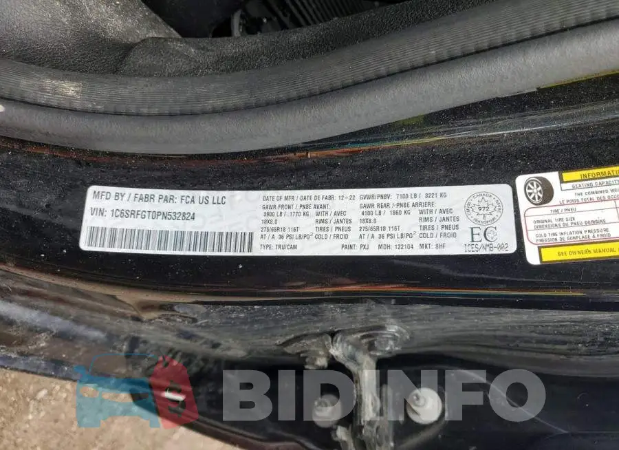 1C6SRFGT0PN532824 Photo# 12
