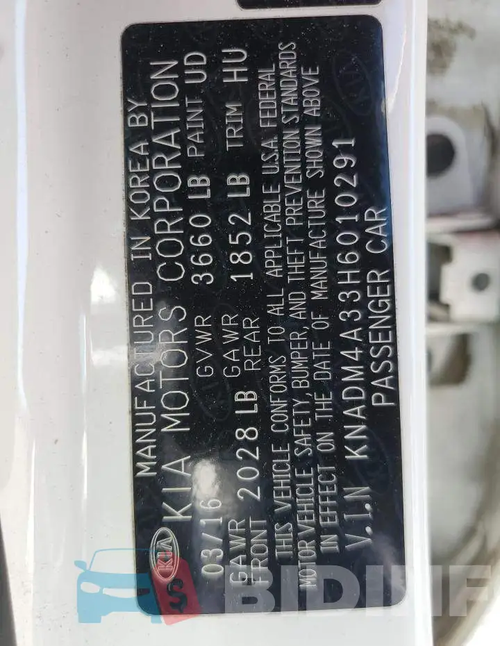 KNADM4A33H6010291 Photo# 12