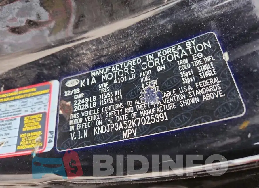 KNDJP3A52K7025391 Photo# 13