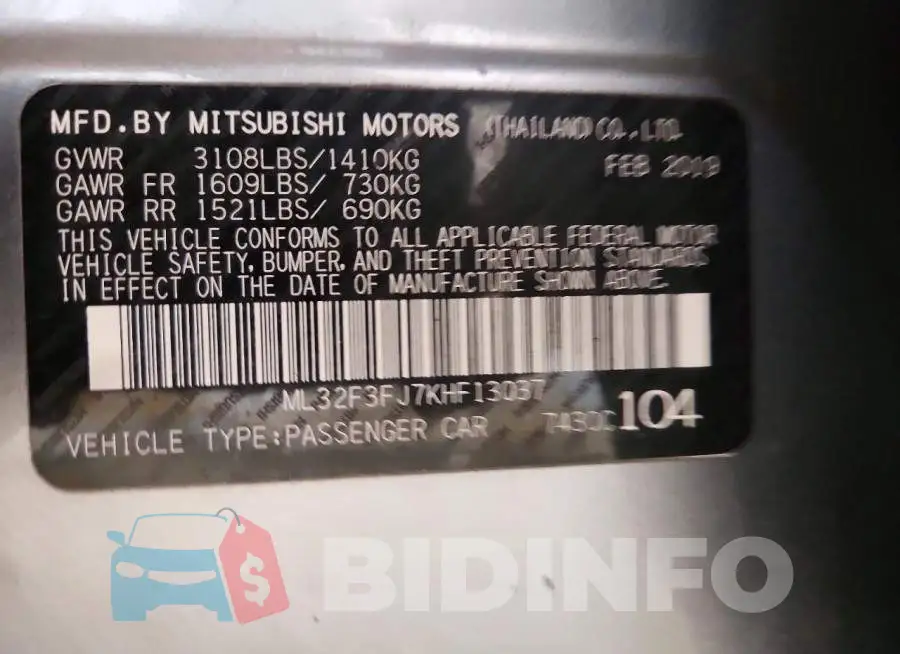ML32F3FJ7KHF13037 Photo# 12