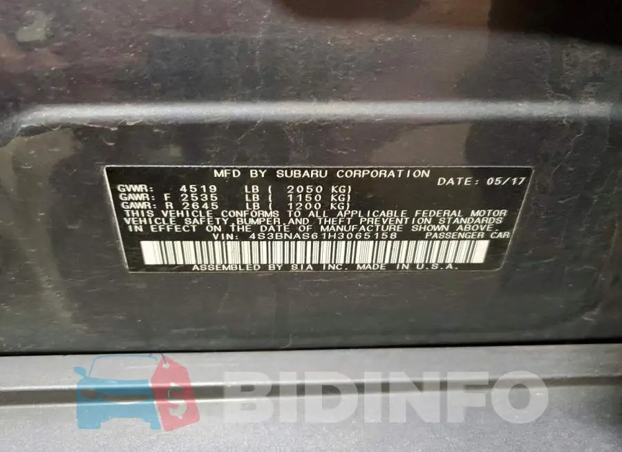 4S3BNAS61H3065158 Photo# 13