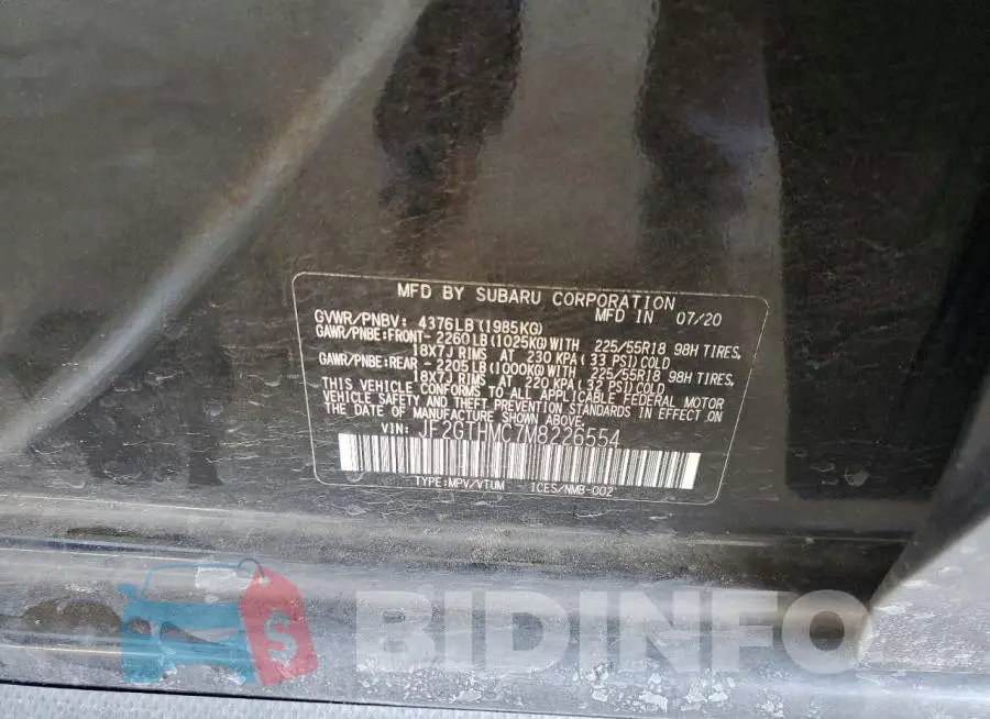 JF2GTHMC7M8226554 Photo# 12