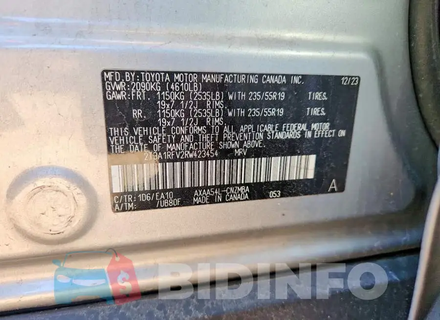 2T3A1RFV2RW423454 Photo# 12