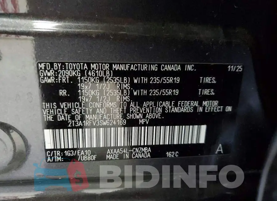 2T3A1RFV3SW624169 Photo# 13