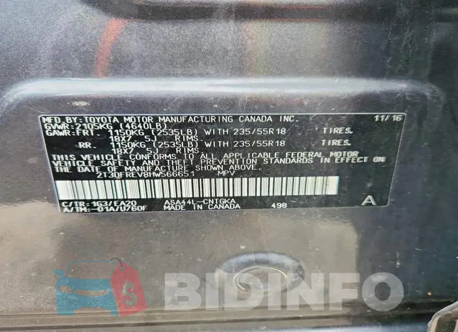 2T3DFREV8HW566651 Photo# 13