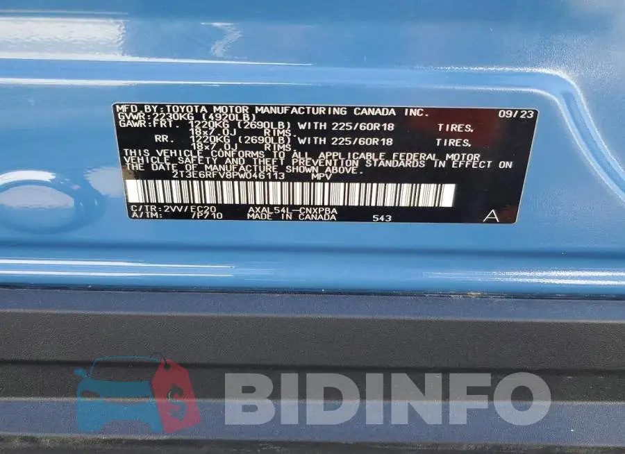 2T3E6RFV8PW046113 Photo# 13