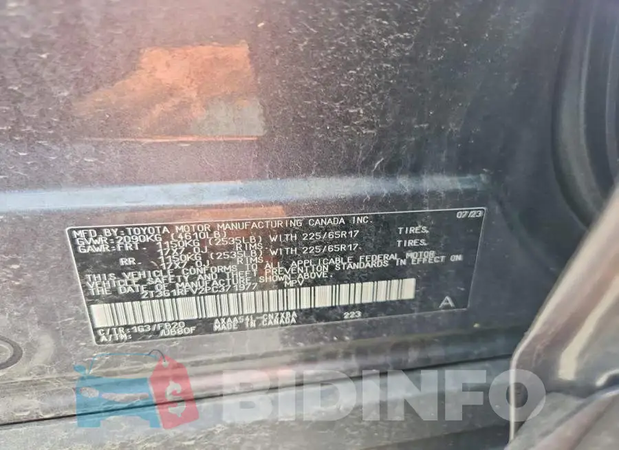 2T3G1RFV2PC371977 Photo# 13
