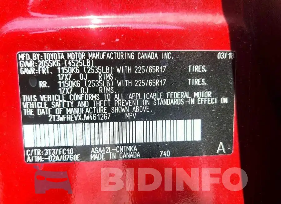 2T3WFREVXJW461267 Photo# 13