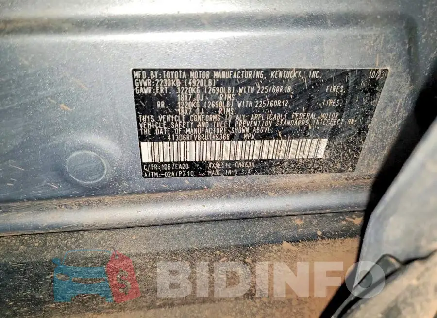 4T3D6RFV8RU142368 Photo# 14