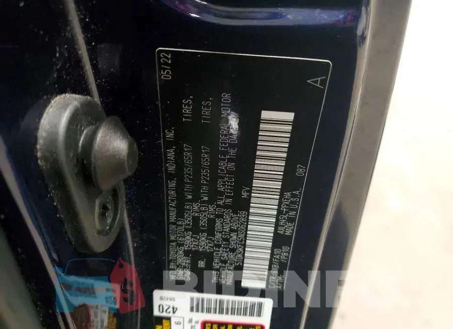 5TDKSKFC5NS062899 Photo# 13