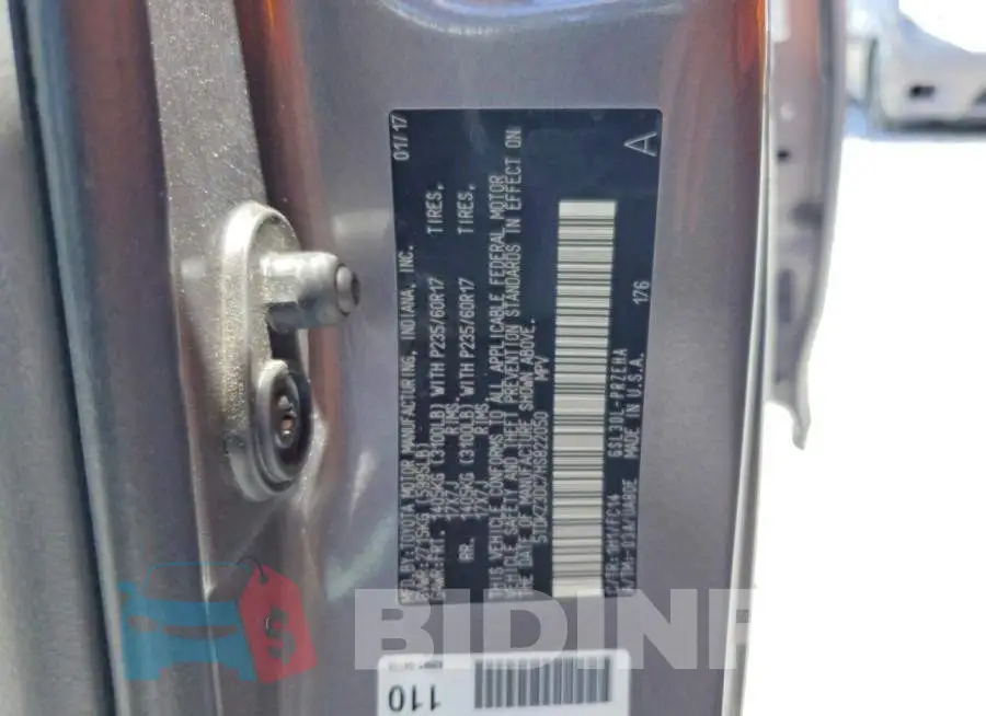 5TDKZ3DC7HS822050 Photo# 14