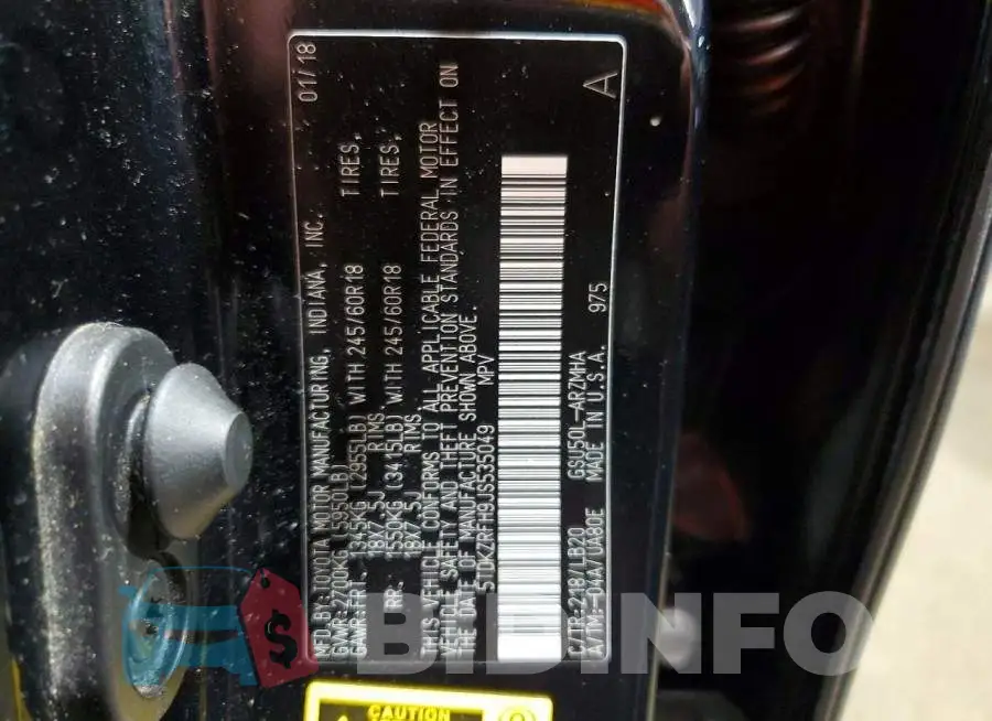 5TDKZRFH9JS535049 Photo# 13