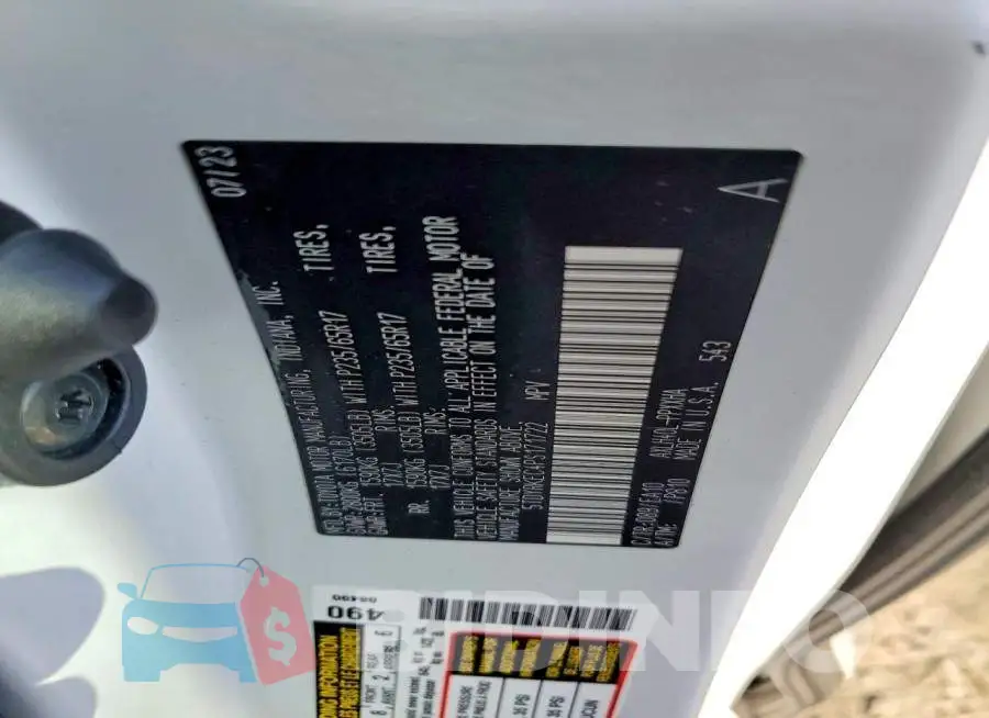5TDYRKEC4PS171722 Photo# 12