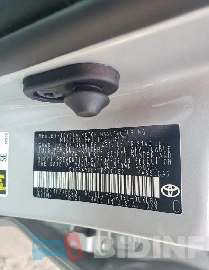 5YFB4MDE1TP370782 Photo# 12