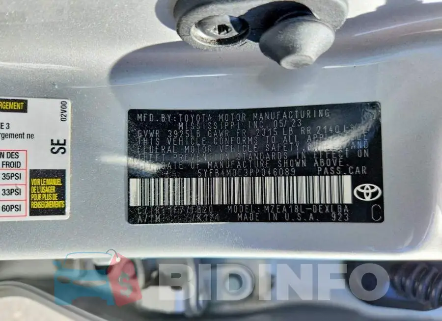 5YFB4MDE3PP046089 Photo# 12