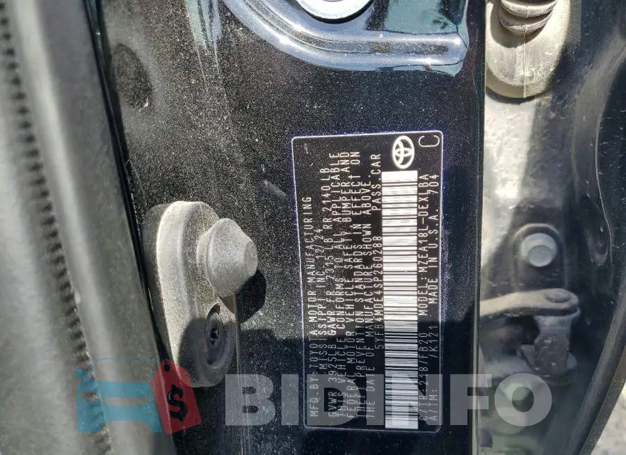 5YFB4MDE4SP260288 Photo# 12