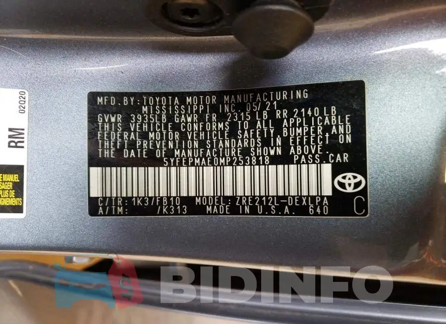 5YFEPMAE0MP253818 Photo# 13