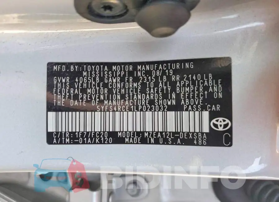 5YFS4RCE1LP023032 Photo# 12