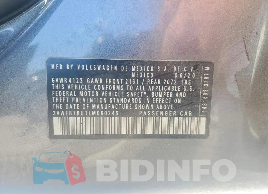 3VWEB7BU1LM060246 Photo# 12