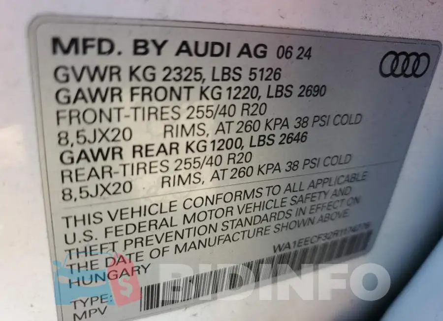 WA1EECF32R1174776 Photo# 13