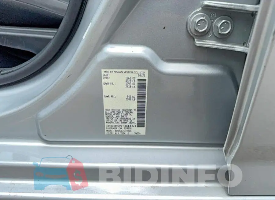 1N4BL4BV2PN384463 Photo# 10