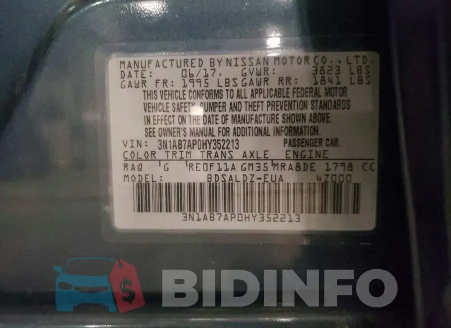 3N1AB7AP0HY352213 Photo# 12