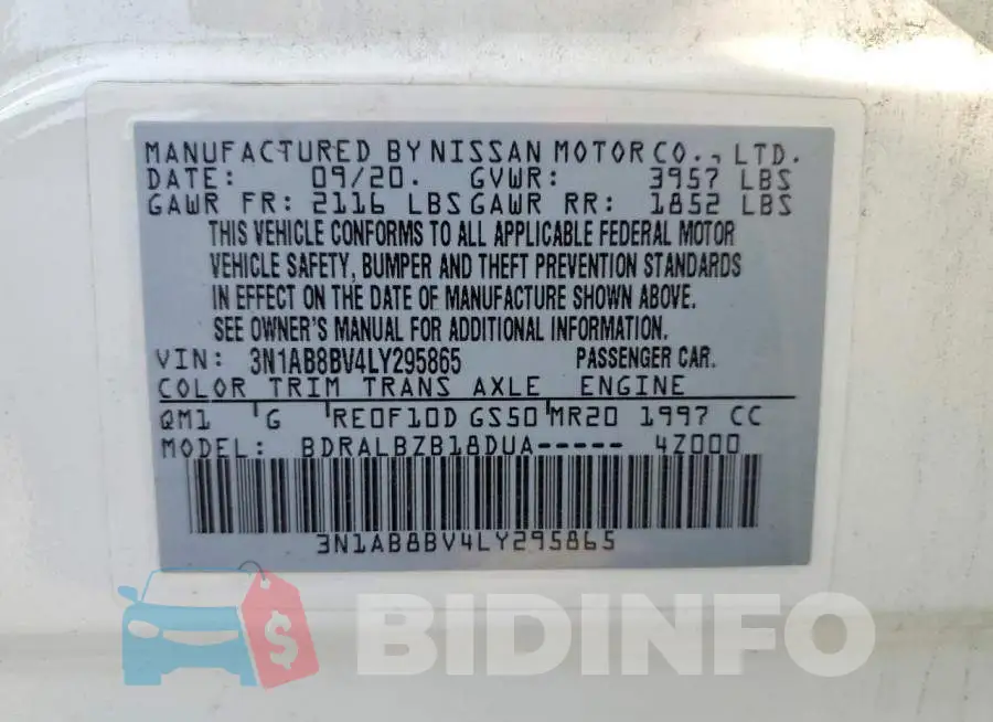 3N1AB8BV4LY295865 Photo# 12