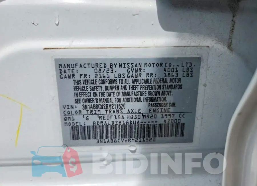 3N1AB8CV2RY211520 Photo# 12