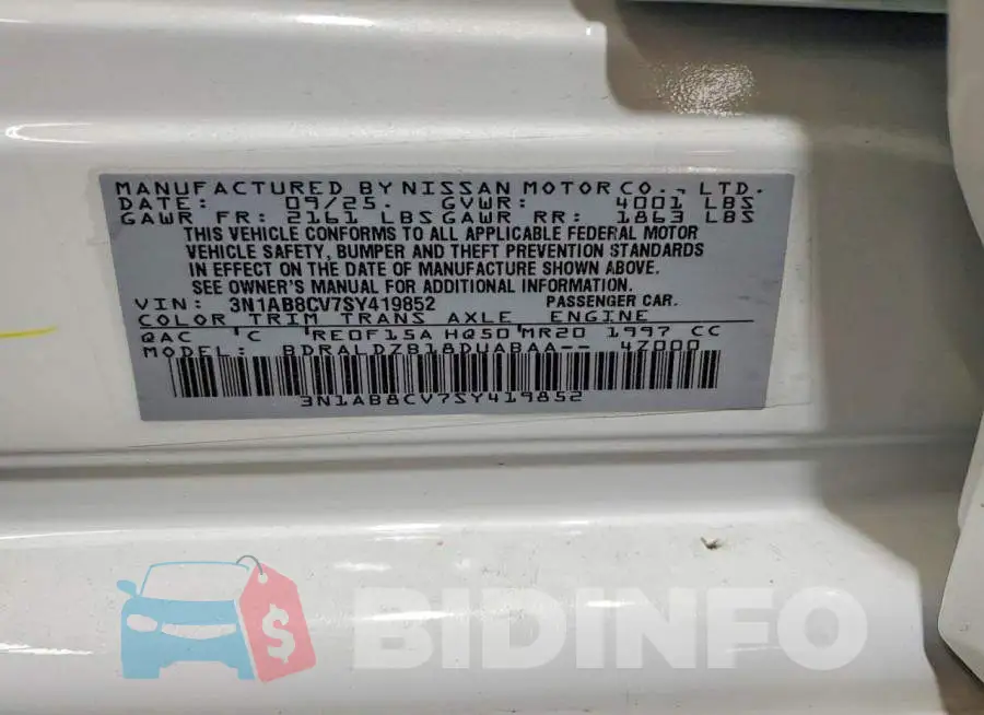 3N1AB8CV7SY419852 Photo# 13