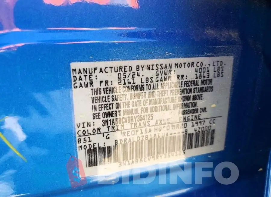 3N1AB8CV9RY354125 Photo# 12