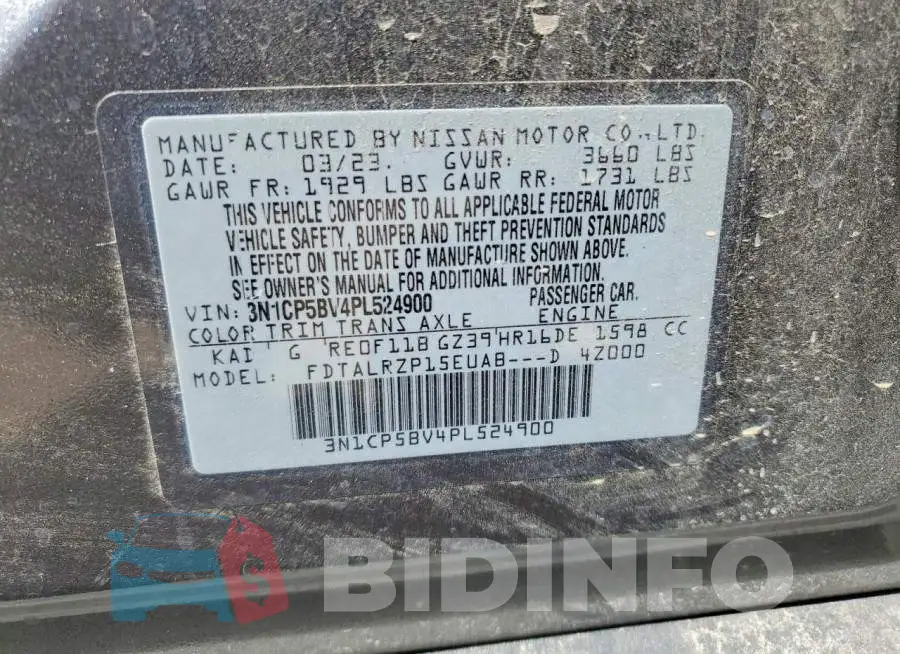 3N1CP5BV4PL524900 Photo# 14
