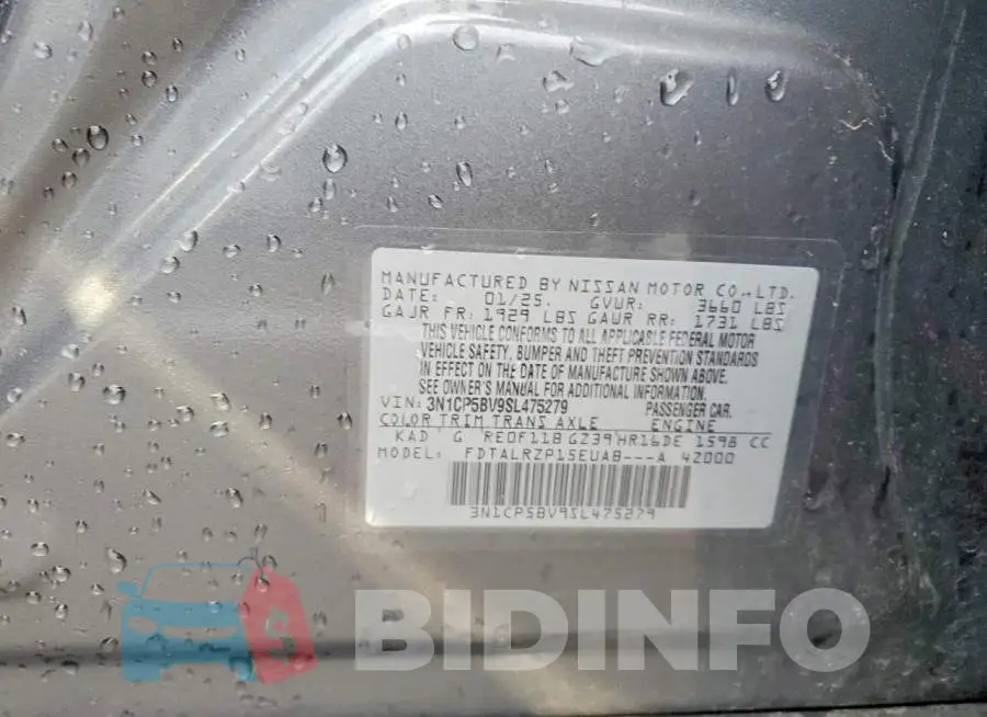 3N1CP5BV9SL475279 Photo# 13