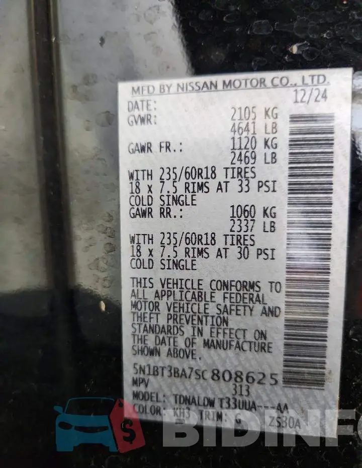 5N1BT3BA7SC808625 Photo# 13