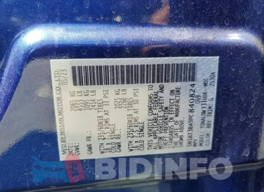5N1BT3BA9PC840824 Photo# 13