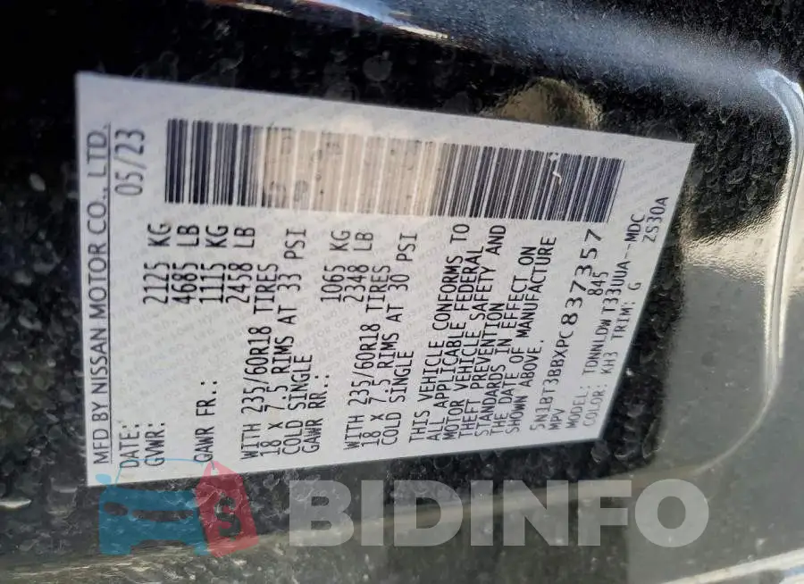 5N1BT3BBXPC837357 Photo# 13