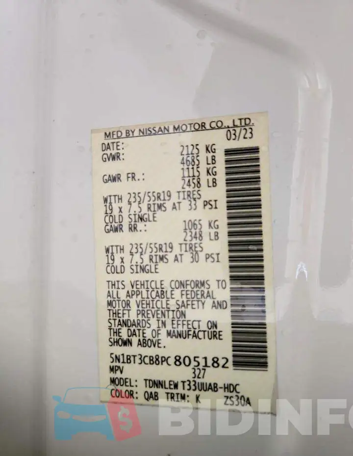 5N1BT3CB8PC805182 Photo# 13