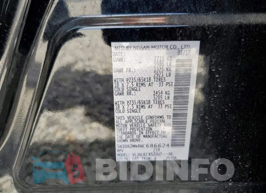 5N1DR2MN4HC686624 Photo# 14