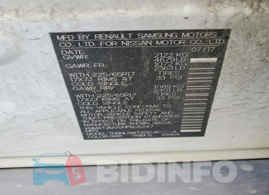 KNMAT2MV0HP605247 Photo# 13