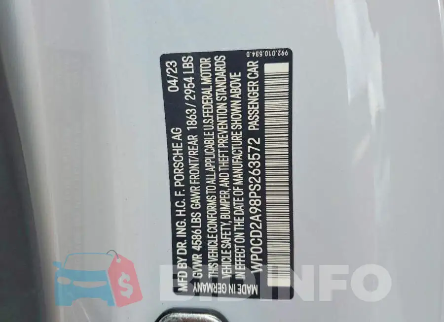 WP0CD2A98PS263572 Photo# 12
