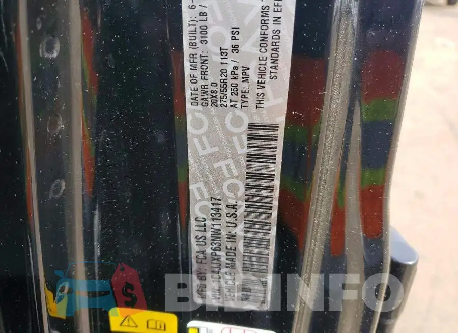 1C4JJXP63NW113417 Photo# 13